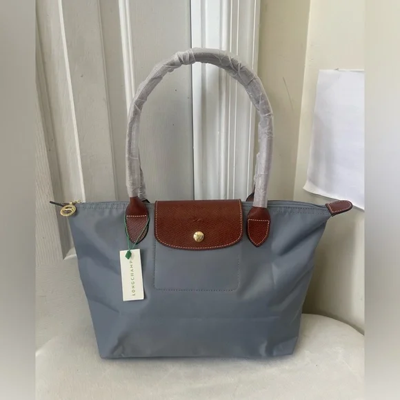 Longchamp Gray and Brown Tote Bag NWOT - Picture 6 of 7